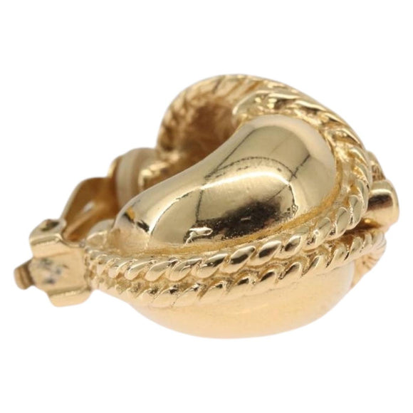 GIVENCHY Earring Metal Gold Auth 212165M