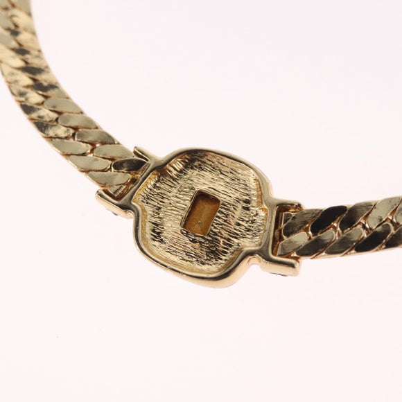 Christian Dior Necklace Metal Gold Auth 212167M
