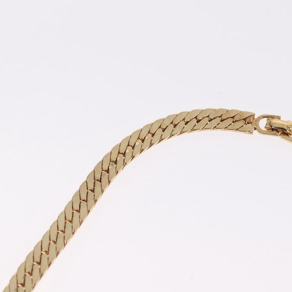 Christian Dior Necklace Metal Gold Auth 212167M
