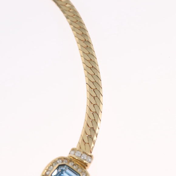 Christian Dior Necklace Metal Gold Auth 212167M
