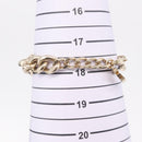 CHANEL Bracelet Metal Champagne Gold CC Auth 212168M-13