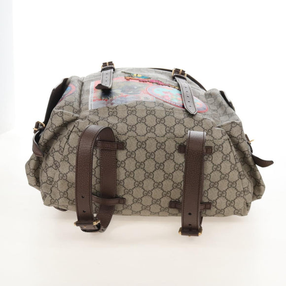 GUCCI GG Supreme Disney Collaboration Backpack PVC Beige 460029 Auth 212401SM