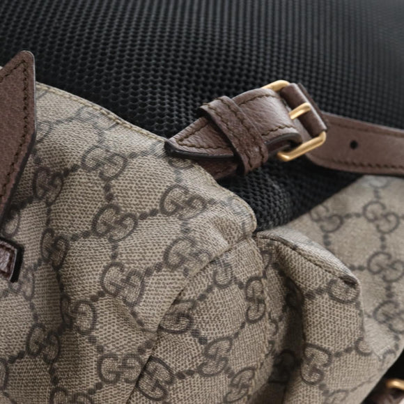 GUCCI GG Supreme Disney Collaboration Backpack PVC Beige 460029 Auth 212401SM