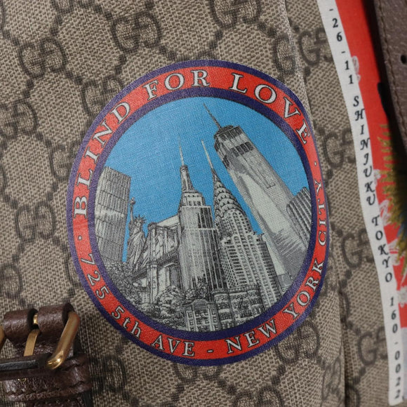 GUCCI GG Supreme Disney Collaboration Backpack PVC Beige 460029 Auth 212401SM