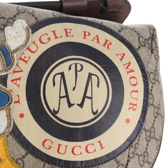 GUCCI GG Supreme Disney Collaboration Backpack PVC Beige 460029 Auth 212401SM