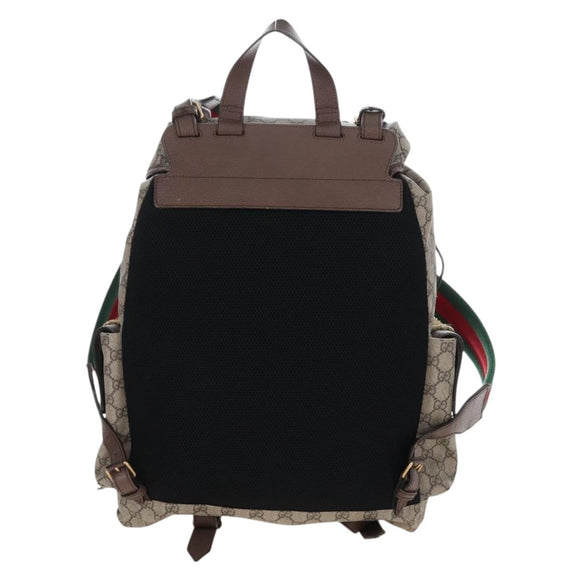 GUCCI GG Supreme Disney Collaboration Backpack PVC Beige 460029 Auth 212401SM