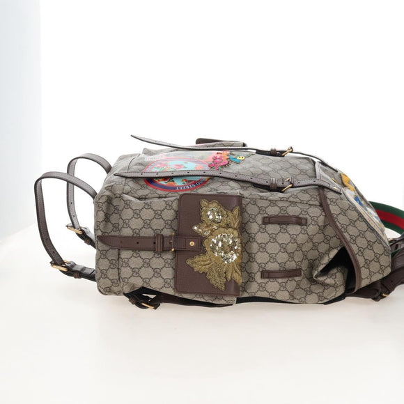 GUCCI GG Supreme Disney Collaboration Backpack PVC Beige 460029 Auth 212401SM