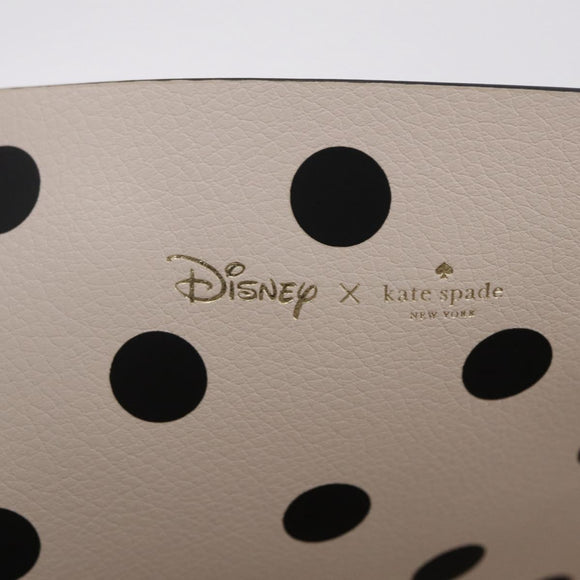 kate spade x Disney Minnie Mouse Tote Bag Leather Black Auth 212406M