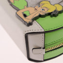 kate spade x Disney Tinkerbell Shoulder Bag Leather Green Gold Auth 212407M-11