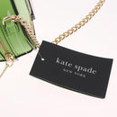 kate spade x Disney Tinkerbell Shoulder Bag Leather Green Gold Auth 212407M-15
