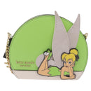 kate spade x Disney Tinkerbell Shoulder Bag Leather Green Gold Auth 212407M-2