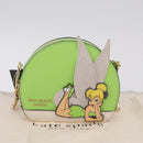 kate spade x Disney Tinkerbell Shoulder Bag Leather Green Gold Auth 212407M-25