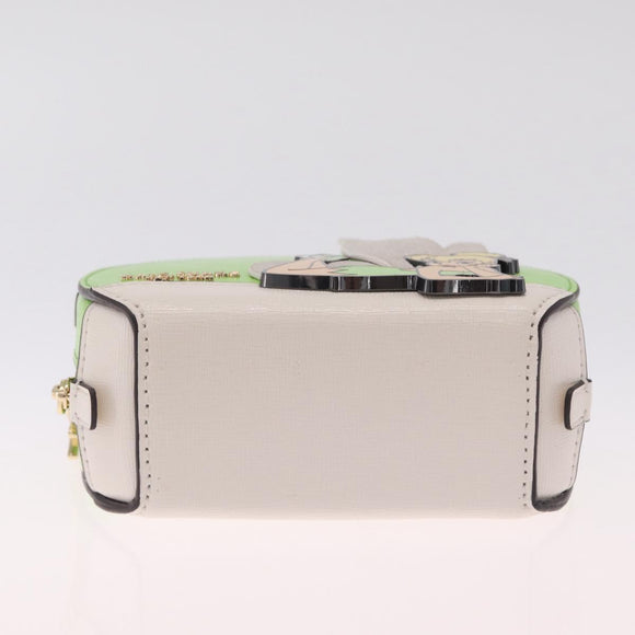 kate spade x Disney Tinkerbell Shoulder Bag Leather Green Gold Auth 212407M
