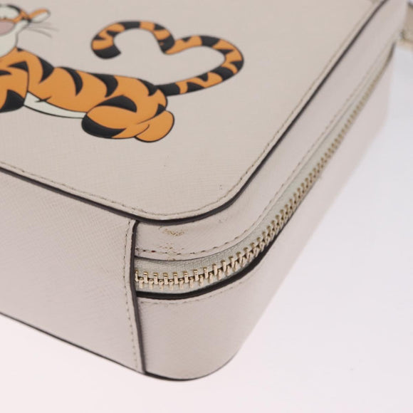kate spade x Disney Shoulder Bag Leather 2way Beige Gold Auth 212408M