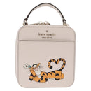 kate spade x Disney Shoulder Bag Leather 2way Beige Gold Auth 212408M-2