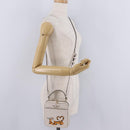 kate spade x Disney Shoulder Bag Leather 2way Beige Gold Auth 212408M-30