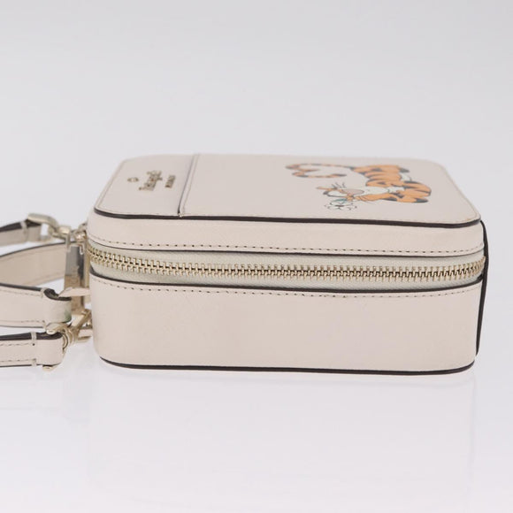 kate spade x Disney Shoulder Bag Leather 2way Beige Gold Auth 212408M