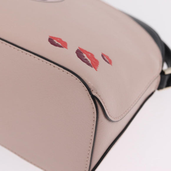 kate spade x Disney Minnie Mouse Shoulder Bag Leather Pink Gold Auth 212409A