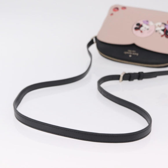 kate spade x Disney Minnie Mouse Shoulder Bag Leather Pink Gold Auth 212409A