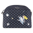kate spade x Disney Alice in Wonderland Bag Leather Navy Silver Auth 212411M-2