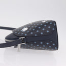 kate spade x Disney Alice in Wonderland Bag Leather Navy Silver Auth 212411M-5