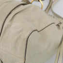 Miu Miu Hand Bag Leather 2way Beige Gold Auth 212414A-15