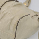 Miu Miu Hand Bag Leather 2way Beige Gold Auth 212414A-18