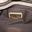 Miu Miu Hand Bag Leather 2way Beige Gold Auth 212414A-23