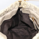Miu Miu Hand Bag Leather 2way Beige Gold Auth 212414A-25