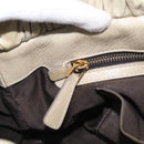 Miu Miu Hand Bag Leather 2way Beige Gold Auth 212414A-27