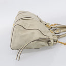 Miu Miu Hand Bag Leather 2way Beige Gold Auth 212414A-6