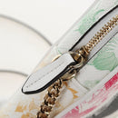 Jimmy Choo Shoulder Bag Leather White Gold Auth 212415SM-20