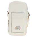 Jimmy Choo Shoulder Bag Leather White Gold Auth 212415SM-3