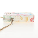 Jimmy Choo Shoulder Bag Leather White Gold Auth 212415SM-4