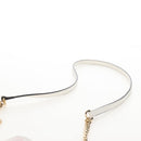 Jimmy Choo Shoulder Bag Leather White Gold Auth 212415SM-8