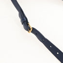 Miu Miu Matelasse Hand Bag Leather 2way Blue Gold Auth 212419M-13