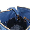 Miu Miu Matelasse Hand Bag Leather 2way Blue Gold Auth 212419M-26
