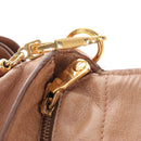 Miu Miu Hand Bag Leather 2way Beige Gold Auth 212421M-24