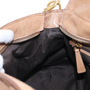 Miu Miu Hand Bag Leather 2way Beige Gold Auth 212421M-28