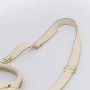 Miu Miu Hand Bag Leather 2way White Gold Auth 212422A-11