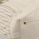 Miu Miu Hand Bag Leather 2way White Gold Auth 212422A-17
