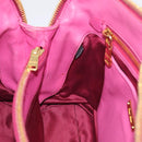 Miu Miu Matelasse Hand Bag Leather 2way Pink Gold Auth 212423M-26