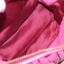 Miu Miu Matelasse Hand Bag Leather 2way Pink Gold Auth 212423M-32