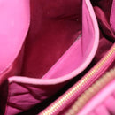 Miu Miu Matelasse Hand Bag Leather 2way Pink Gold Auth 212423M-33