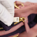 Miu Miu Matelasse Hand Bag Leather 2way Pink Gold Auth 212425A-31