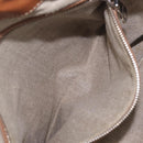 Miu Miu Hand Bag leather Straw 2way Beige Silver Auth 212426M-28