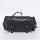 Miu Miu Hand Bag Leather 2way Black Gold Auth 212428M-12