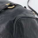 Miu Miu Hand Bag Leather 2way Black Gold Auth 212428M-13