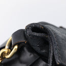 Miu Miu Hand Bag Leather 2way Black Gold Auth 212428M-20