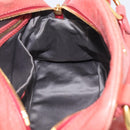 Miu Miu Hand Bag Leather 2way Pink Gold Auth 212429M-23